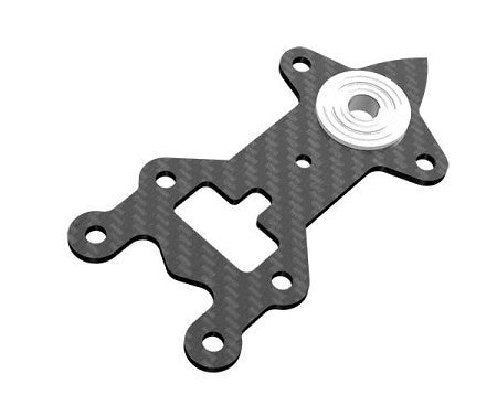 04831 CARBON TAIL GEARBOX PLATE W BALL BEARING, LOGO 480