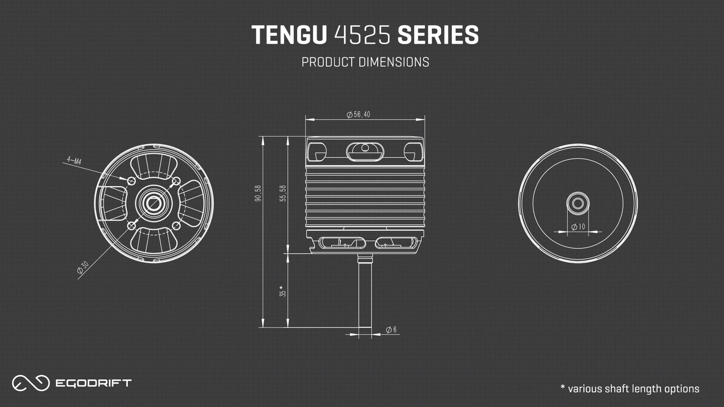 EGODRIFT TENGU 4525HS / 550KV (12-14S)