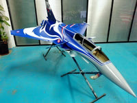 XSRC 2.7m Rafale Twin Turbine Jet with Twin Vector Pipes, Retracts, Lights and Servos, Blue/White